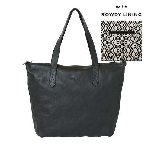 Charcoal Crossbody Bag leather