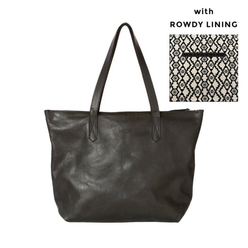 Charcoal Tote Bag leather