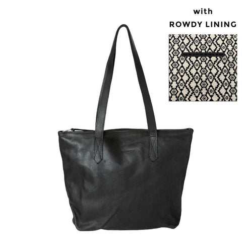 Charcoal Tote Bag leather