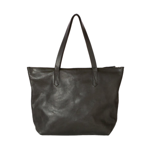 Charcoal Tote Bag leather