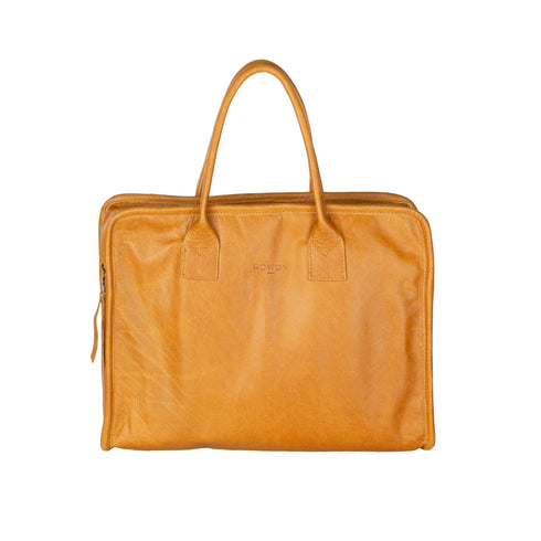 Briefcase / Amber leather