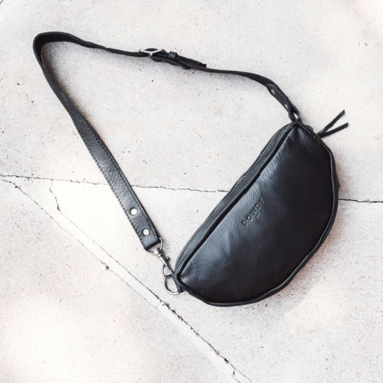 Charcoal Bum Bag leather