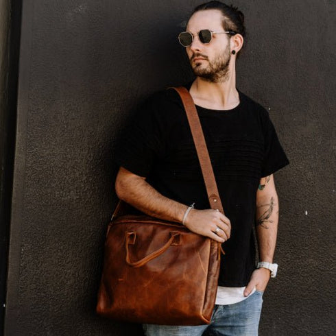 Cedar Laptop Bag leather