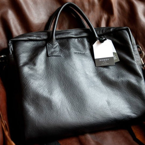 Charcoal Laptop Bag leather