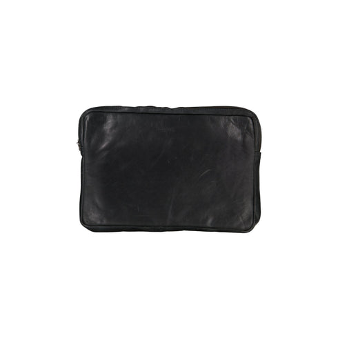 Laptop Sleeve / Charcoal leather