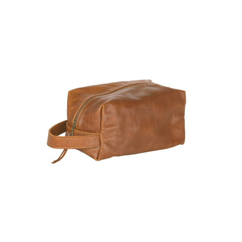 Wash Bag / Cedar leather