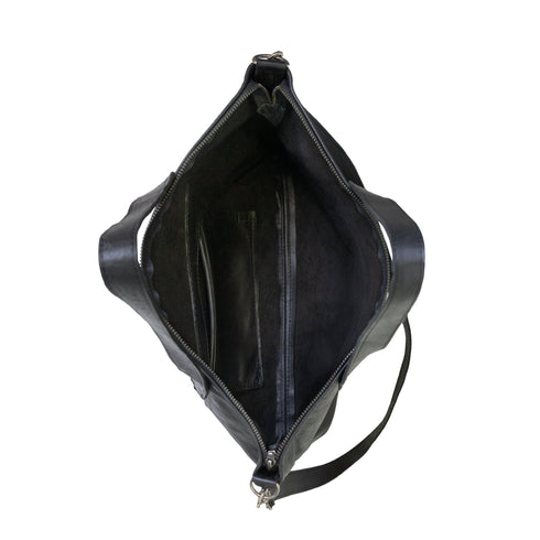 Charcoal Crossbody Bag leather