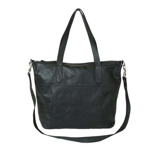 Charcoal Crossbody Bag leather