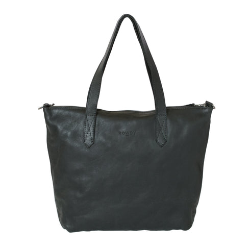 Charcoal Crossbody Bag leather
