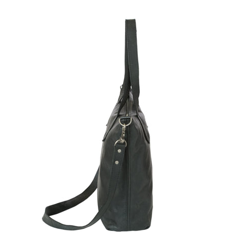 Charcoal Crossbody Bag leather