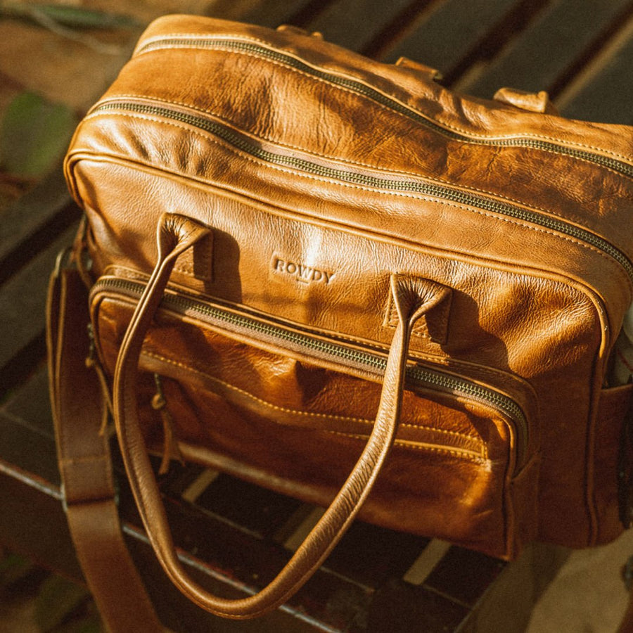 Leather Overnight Bags - ROWDY BAGS UK