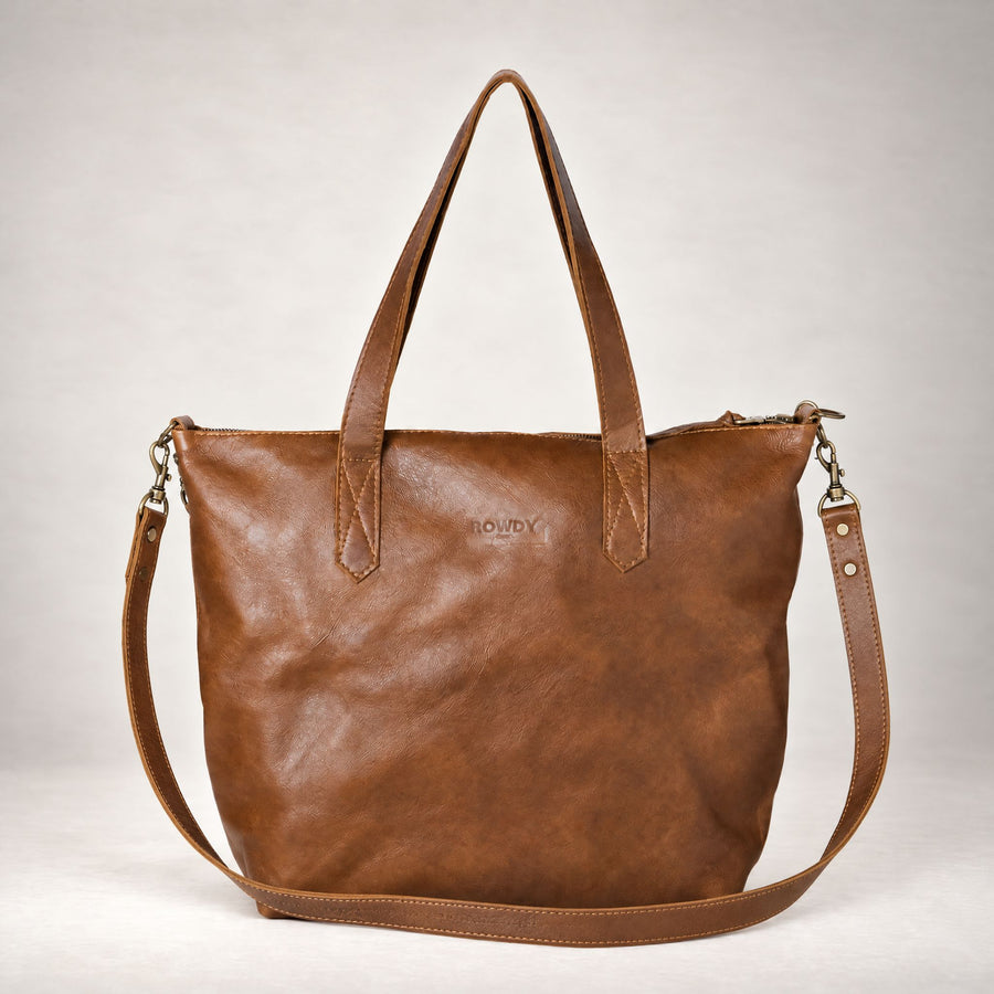 Leather Crossbody Bag in Cedar