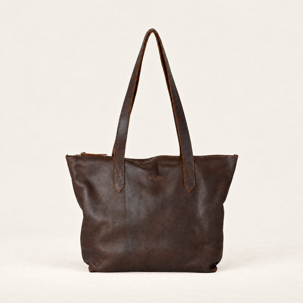 Leather Tote Bag in Maple