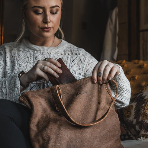 Mountain Tote Bag leather