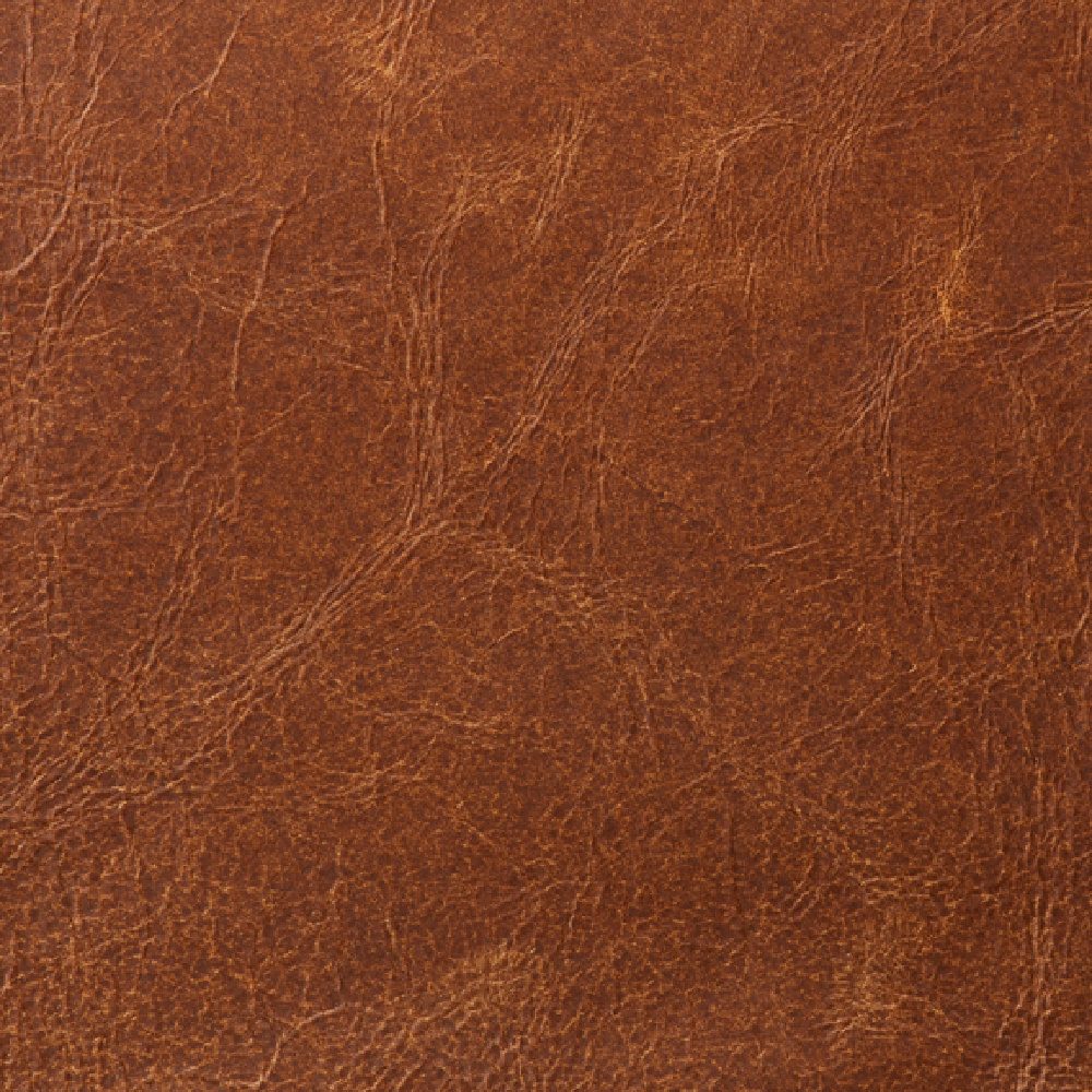 Close-up of Rowdy full-grain Namibian leather, showing its natural creases, grain and marks