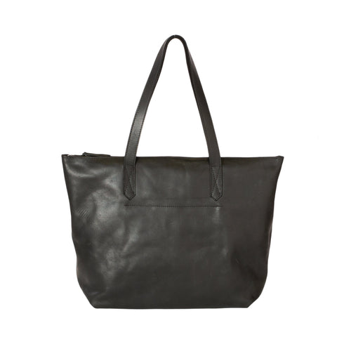 Charcoal Tote Bag leather