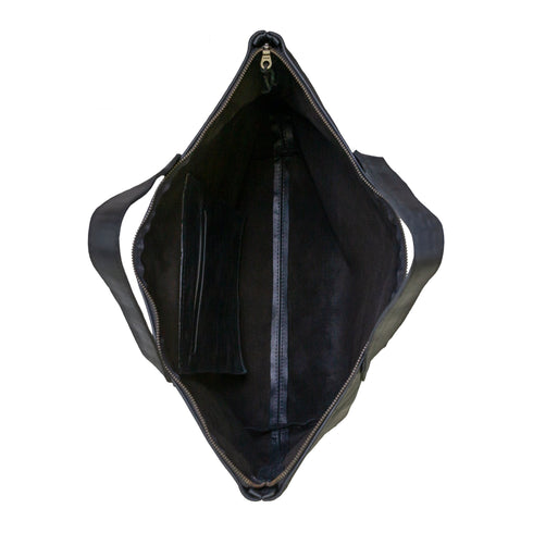 Charcoal Tote Bag leather