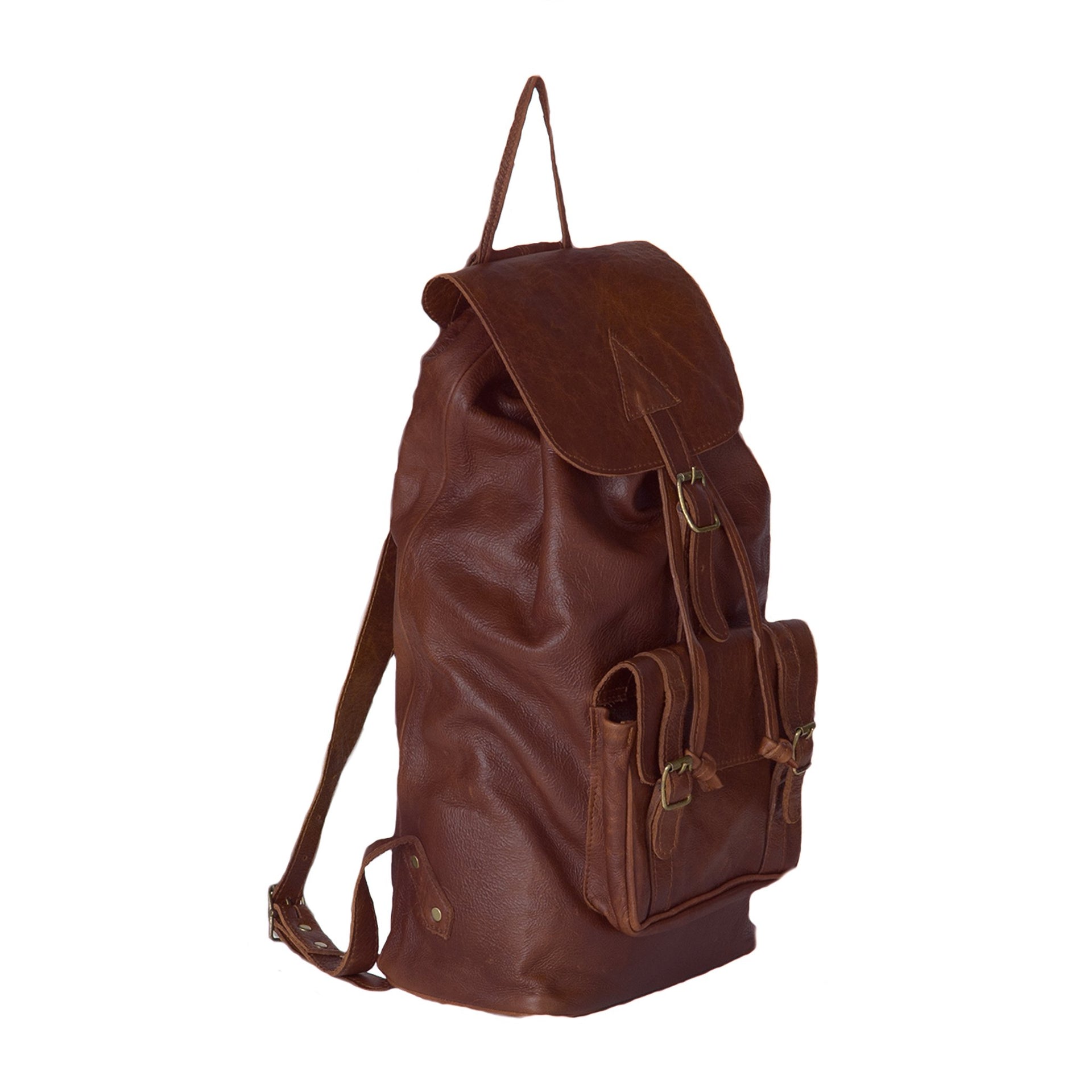 Rucksack in Rich-brown, Maple Leather | Leather Rucksacks | ROWDY BAGS