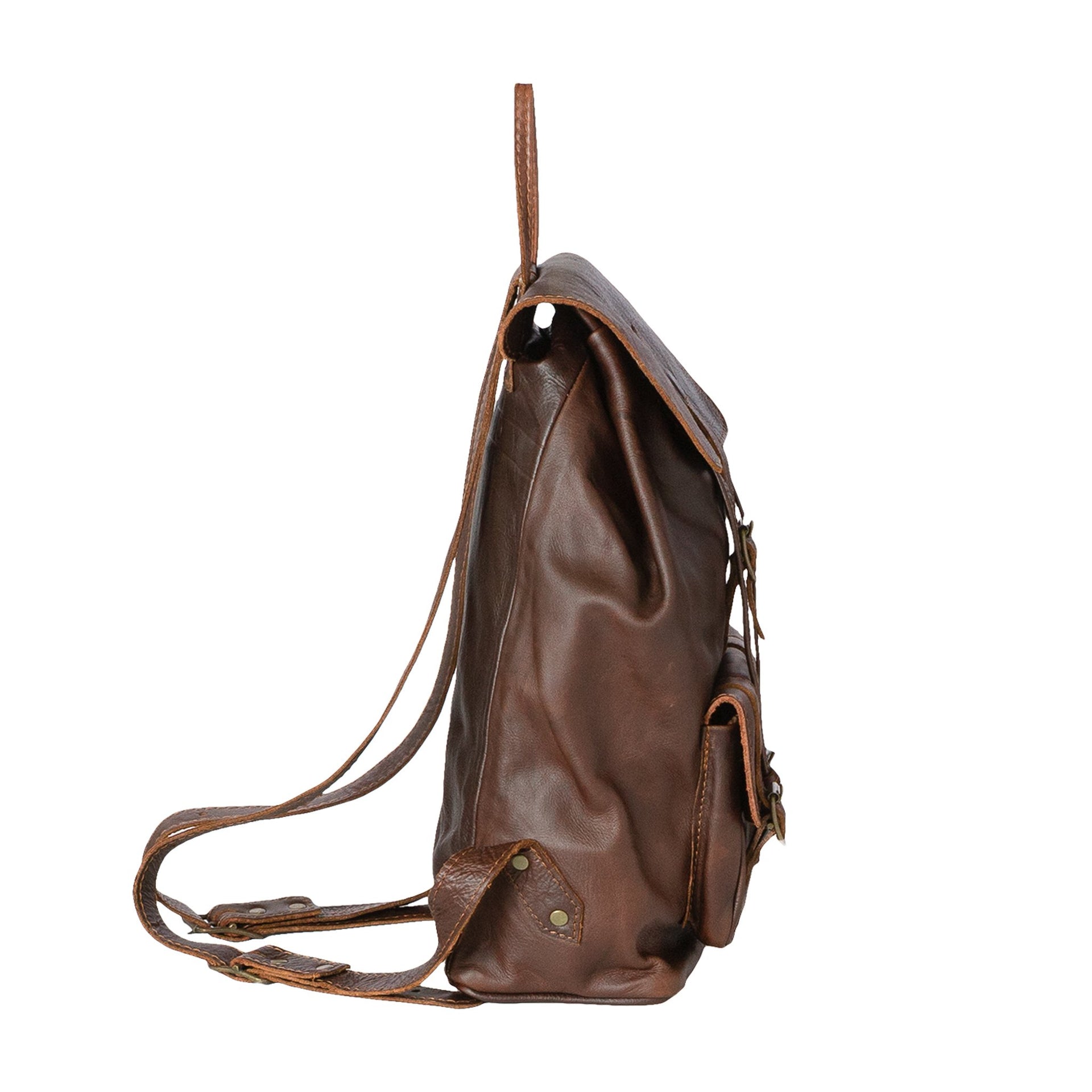 Rucksack in Rich-brown, Maple Leather | Leather Rucksacks | ROWDY BAGS