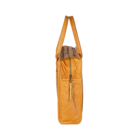 Briefcase / Amber leather