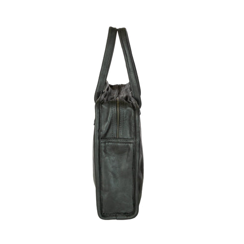 Briefcase / Charcoal leather