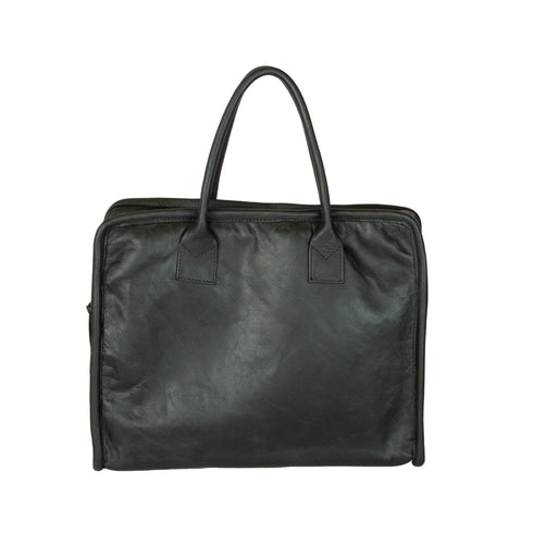 Briefcase / Charcoal leather