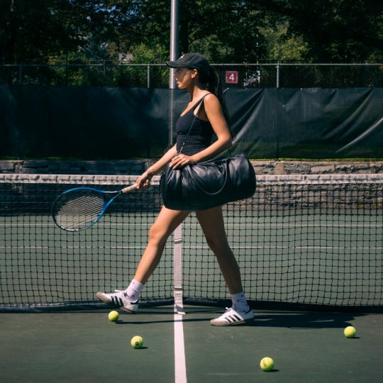 Charcoal Duffel Bag leather