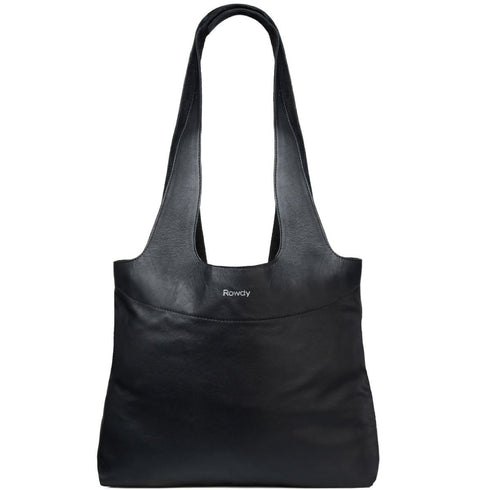 Charcoal Oversized Tote Bag leather