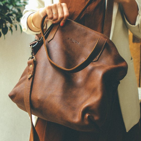 Leather tote crossbody bag Clearance
