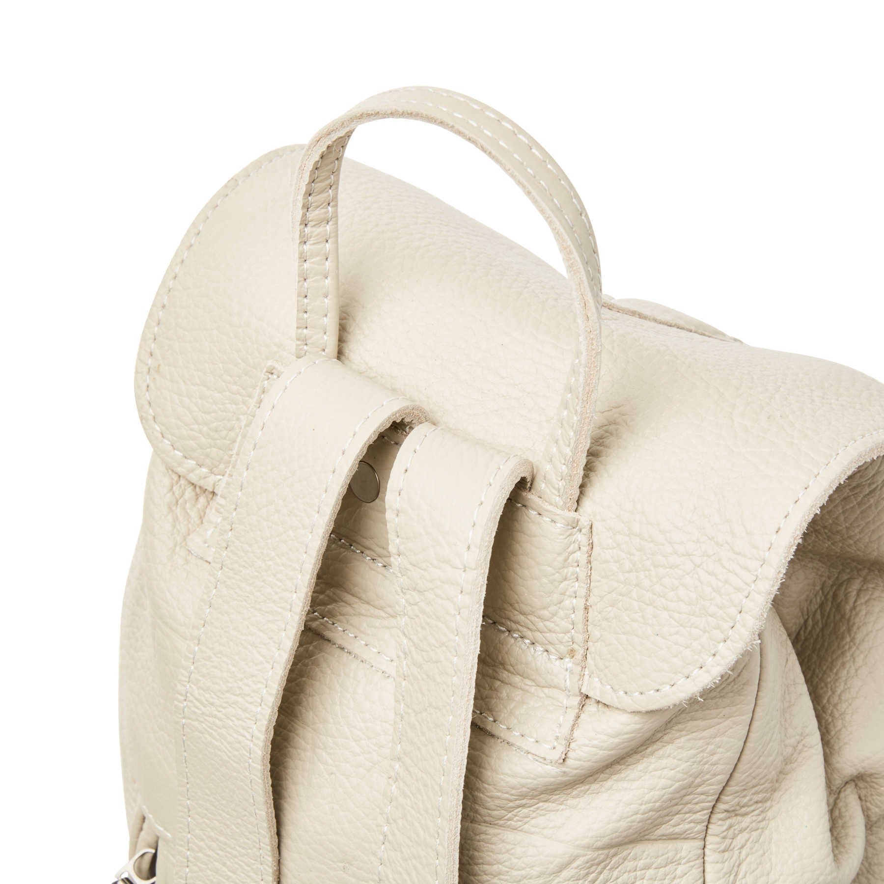 Rucksack in Calming, Ivory Stone Leather | Leather Rucksacks | ROWDY BAGS