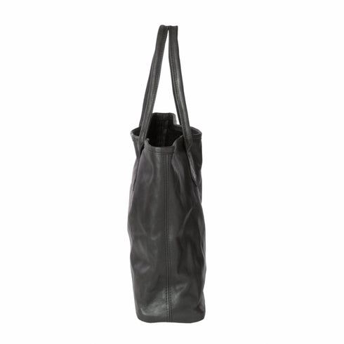 Charcoal Shopper Bag leather