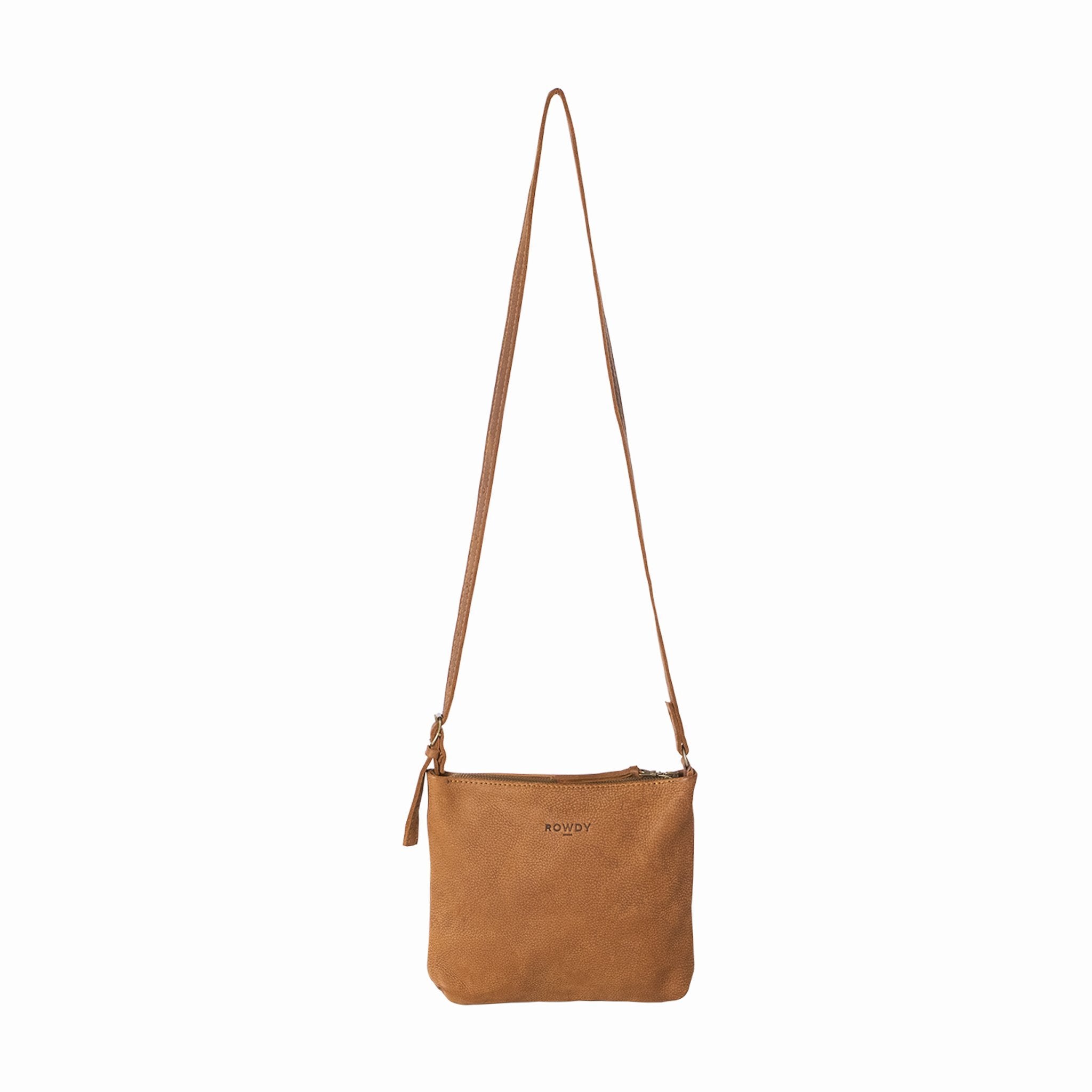 Sling Bag in Textured Brown, Mountain Leather Slings ROWDY UK
