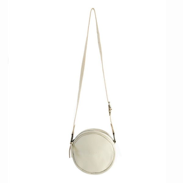 Sling Bag White Circle Purse White Hairon Round Leather Crossbody