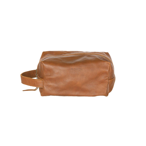 Wash Bag / Cedar leather