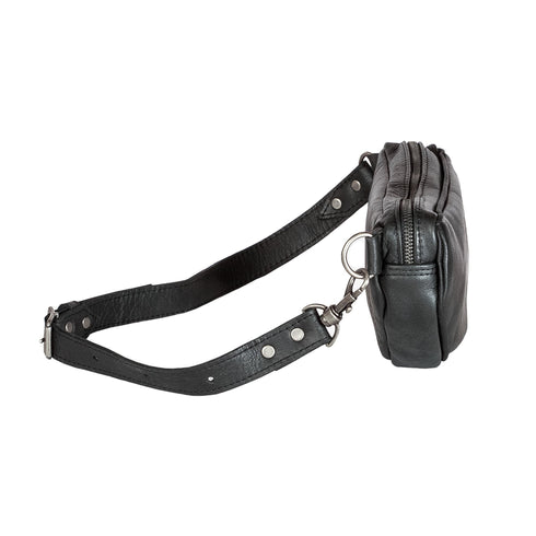 Charcoal Bum Bag leather
