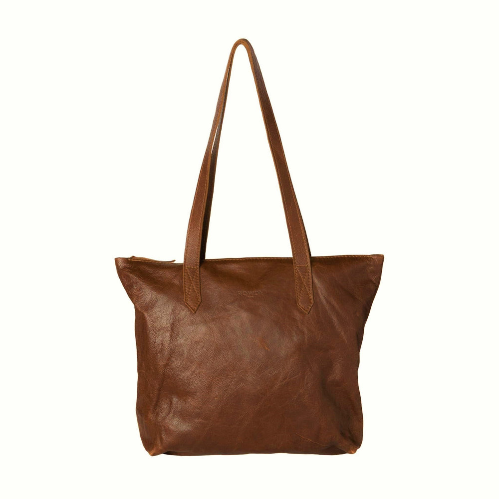 Tote Bag in Rich, Brown Cedar Leather | Leather Tote Bags | ROWDY BAGS