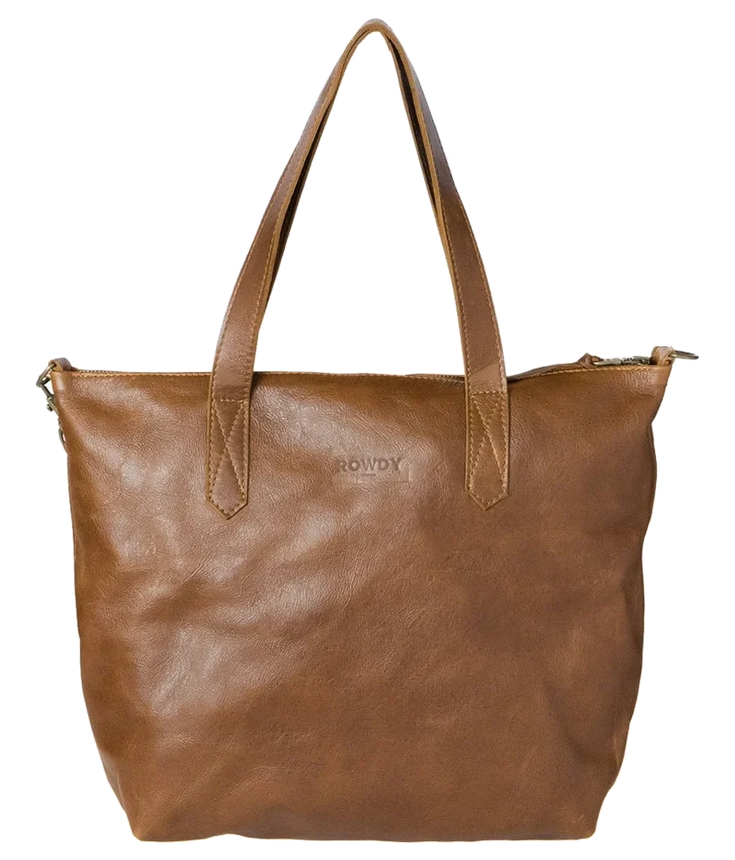 Leather Crossbody Bag in Cedar, front view